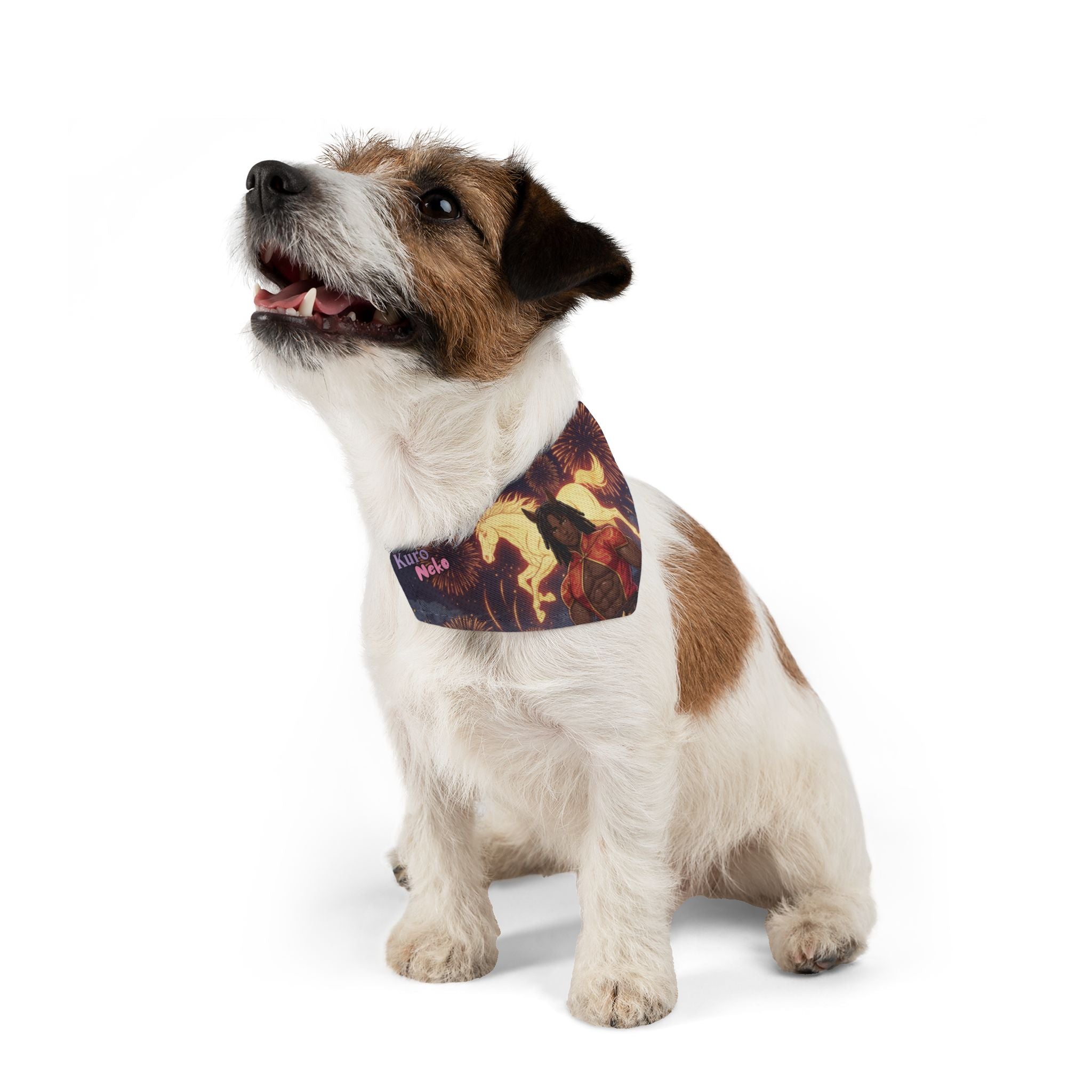 Collier Bandana Chat & Chien Anime RYO Icône Zodiaque 2026 sur un chien, style anime, oreilles d'animaux - Kuro Neko Shop