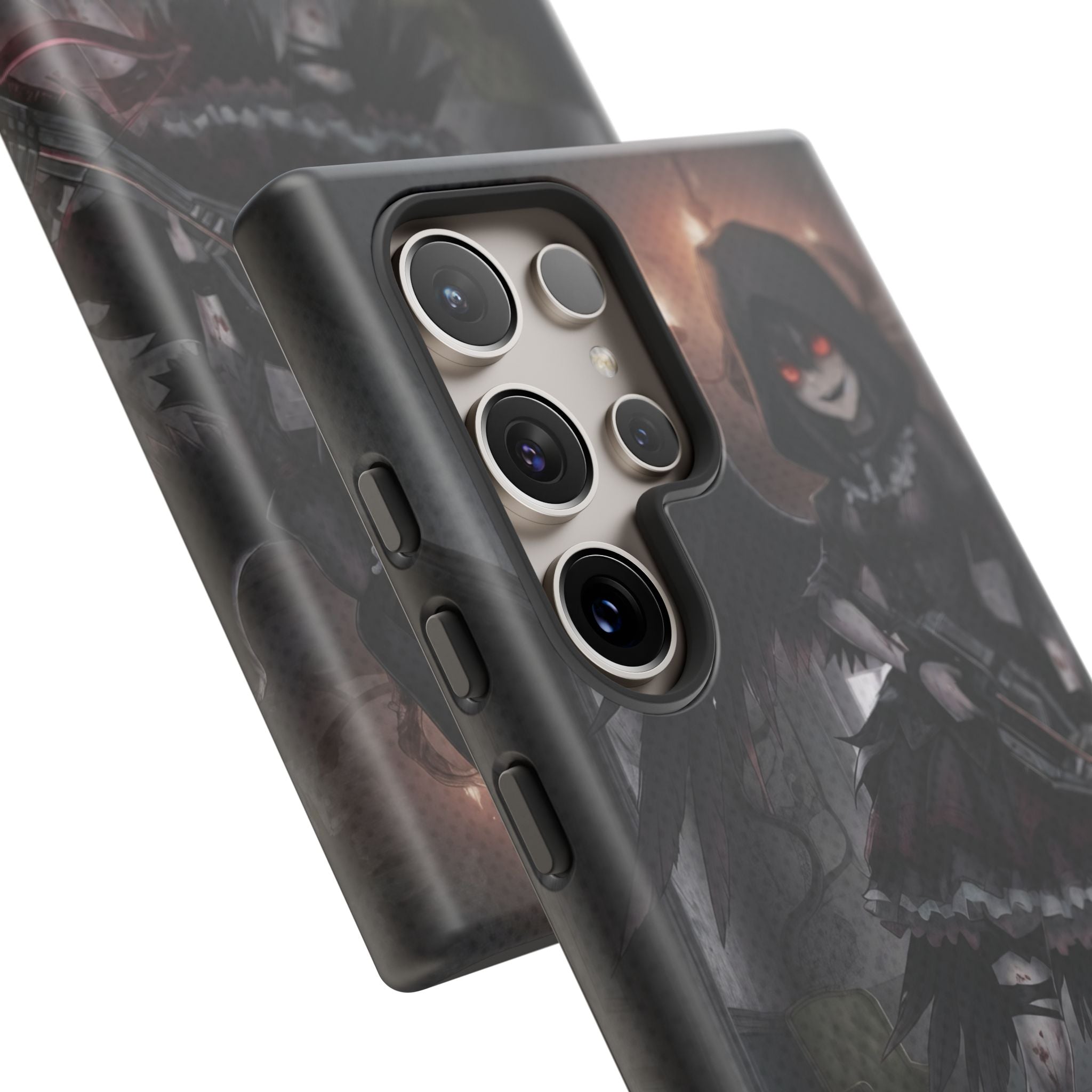 Anime Phone Case – Mad as Yoru Crow Waifu Kemonomimi design showcasing gothic horror with a twisted character.