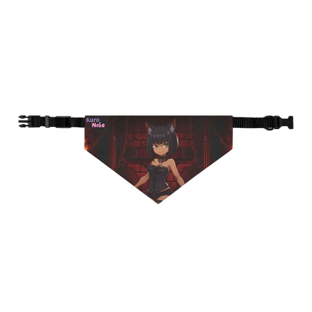 Collier bandana chat & chien Anime YAMI avec design de personnage gothique, idéal pour animaux de compagnie stylés.