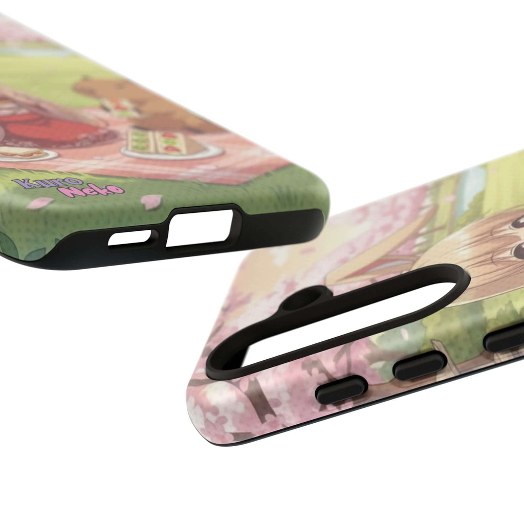 Coque de Téléphone Anime HARU Muse Chibi Pique-nique avec design kemonomimi et motifs de pique-nique, Kuro Neko Shop.