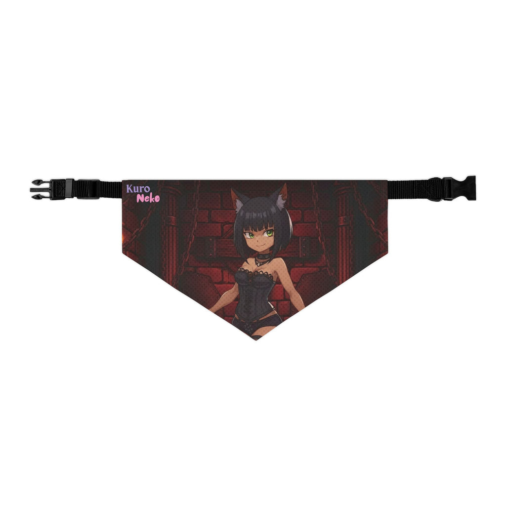 Collier bandana chat & chien Anime YAMI avec une illustration d'une fille anime de style gothique.