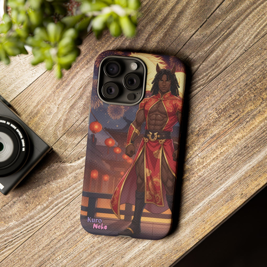 Coque RYO husbando cheval zodiaque en main utilisation quotidienne iPhone Samsung
Coque téléphone anime RYO sur table protection premium design Année du Cheval
