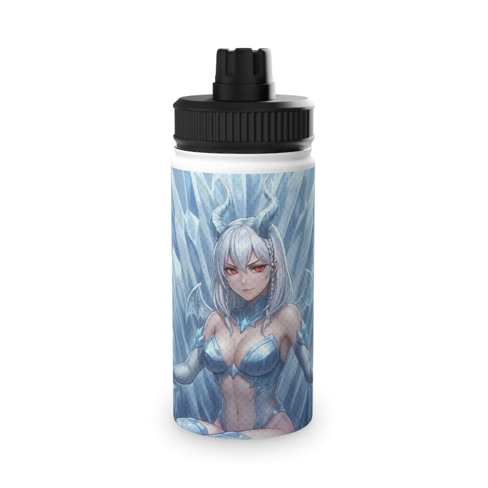 Gourde Isotherme Anime YUKI Dragonne de Glace - gourde isotherme Dragonne de glace, design YUKI inspiré hiver, otaku, anime