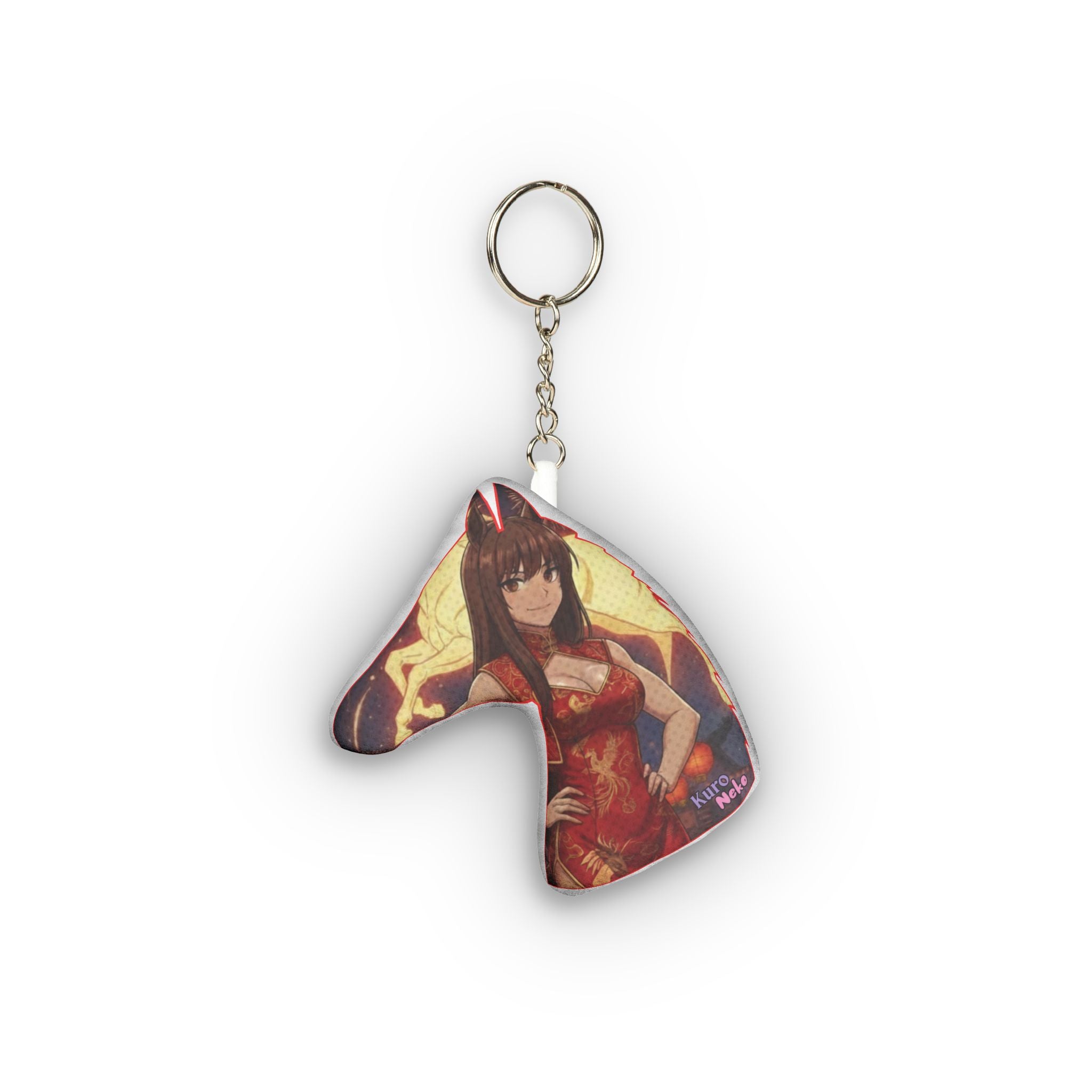 Porte-clés Peluche Anime AKARI, élégant porte-clés en forme de cheval inspiré par Akari, parfait pour les otakus.