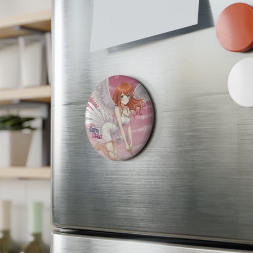 aimant anime Aiko sur frigo cygne romantique - Muse AIKO sur surface métallique