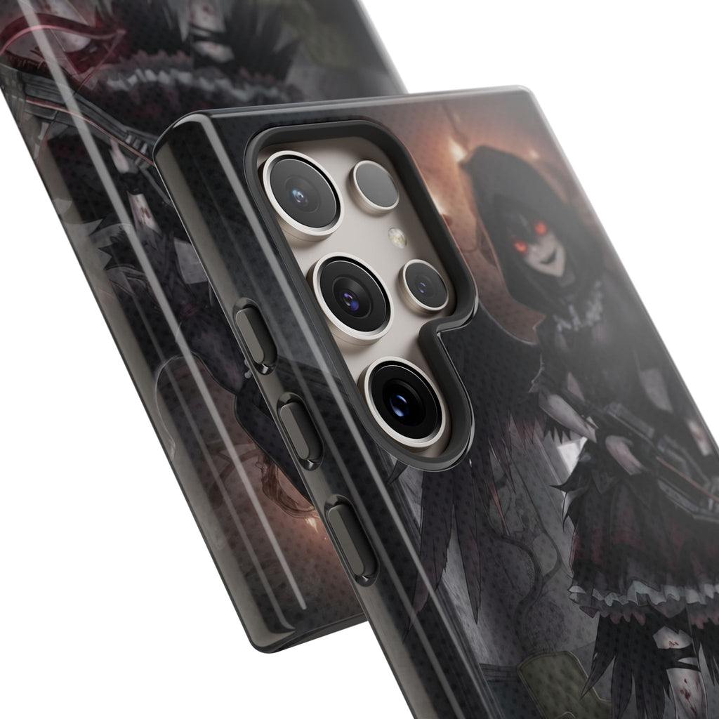 Anime Phone Case – Mad as Yoru Crow Waifu Kemonomimi design featuring gothic horror elements and black wings.