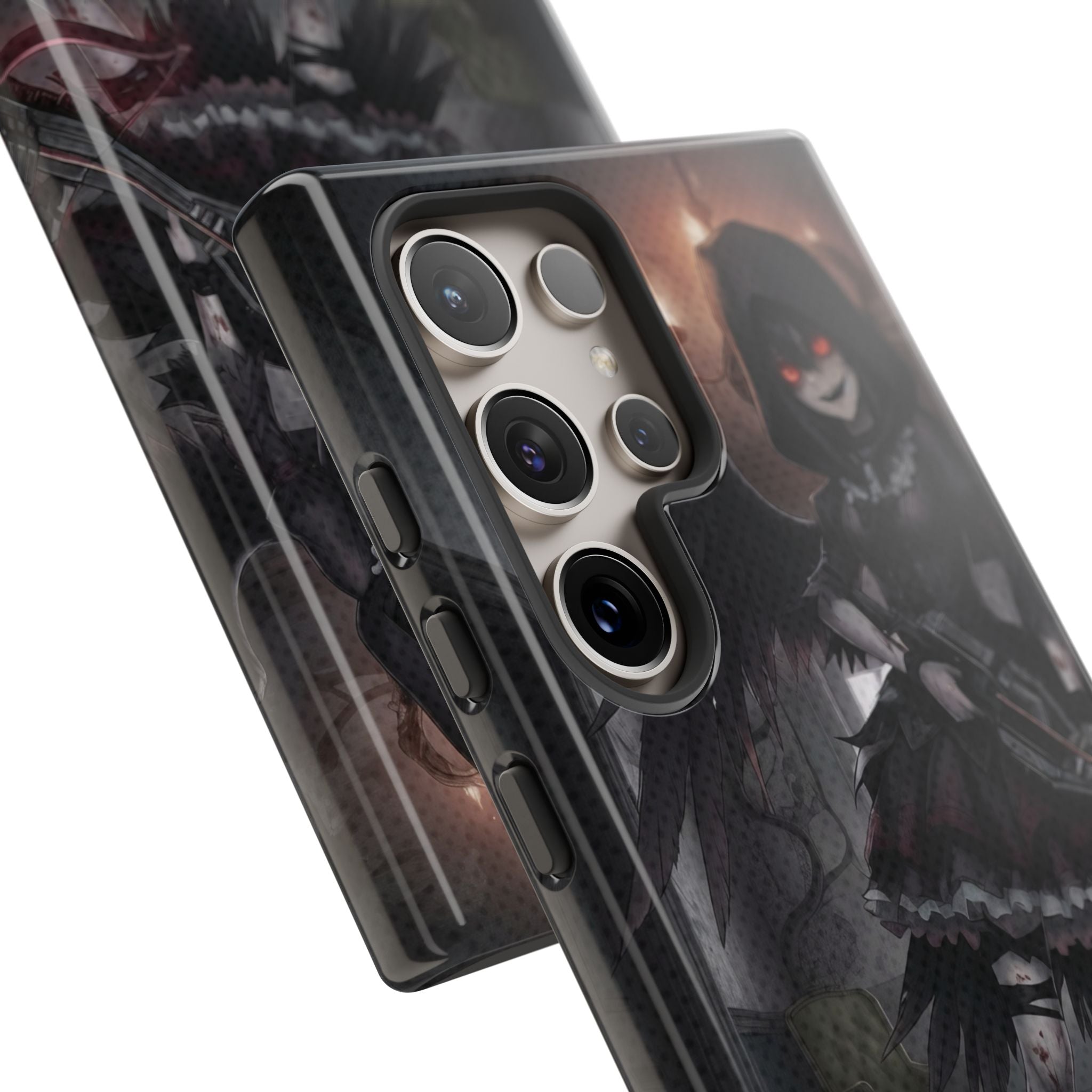 Anime Phone Case – Mad as Yoru Crow Waifu Kemonomimi design featuring gothic horror elements and black wings.