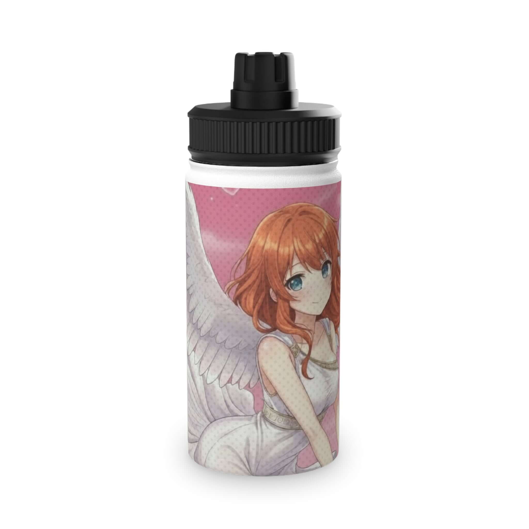 Gourde isotherme Anime AIKO Saint-Valentin - style angelique d Aiko avec ailes et design romance, gourde isotherme Saint-Valentin