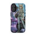 Coque téléphone Anime HANKO Style Cyberpunk & Chatte Rebelle