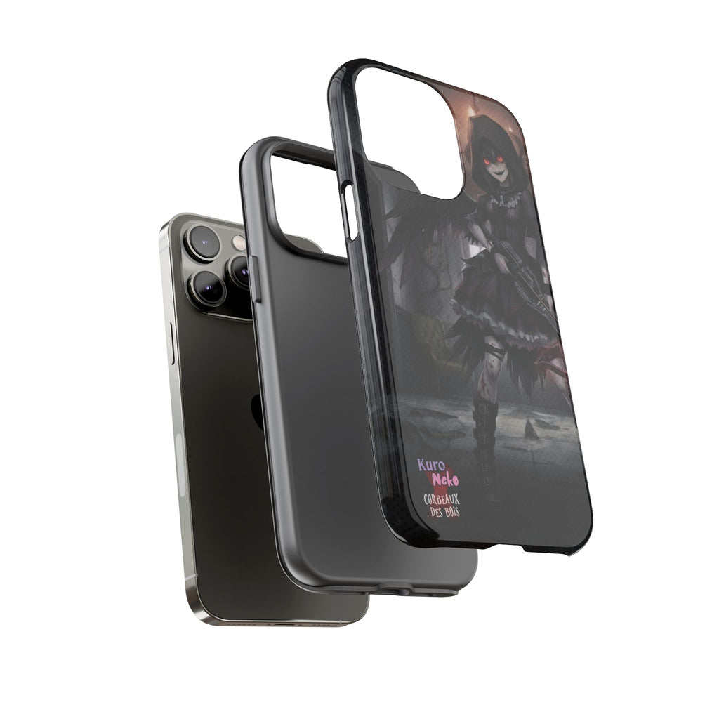 Anime Phone Case – Mad as Yoru Crow Waifu Kemonomimi design with gothic horror and demon hunting aesthetics.
