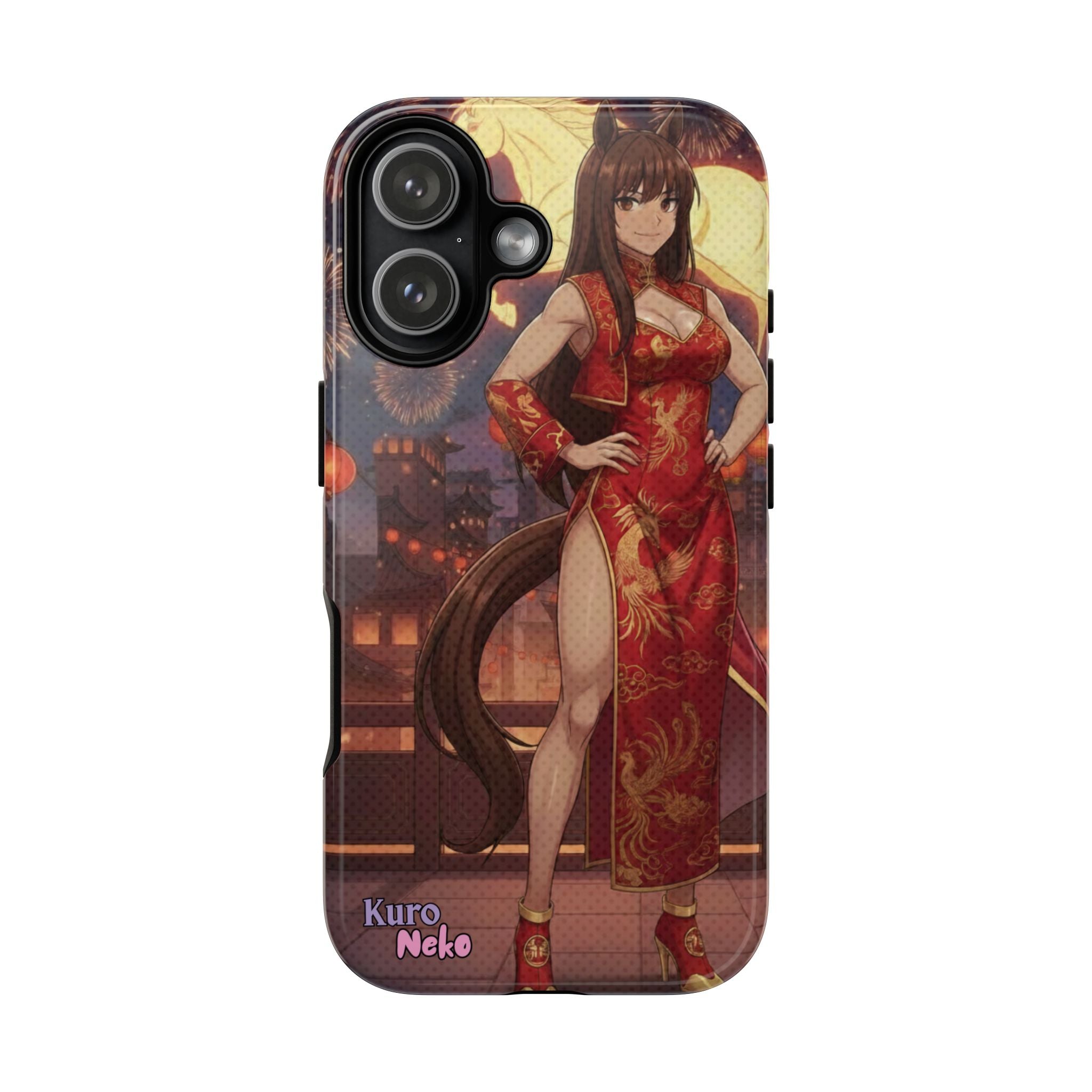 Coque téléphone AKARI waifu cheval Année du Cheval 2026 zodiaque chinois iPhone Samsung protection double couche
