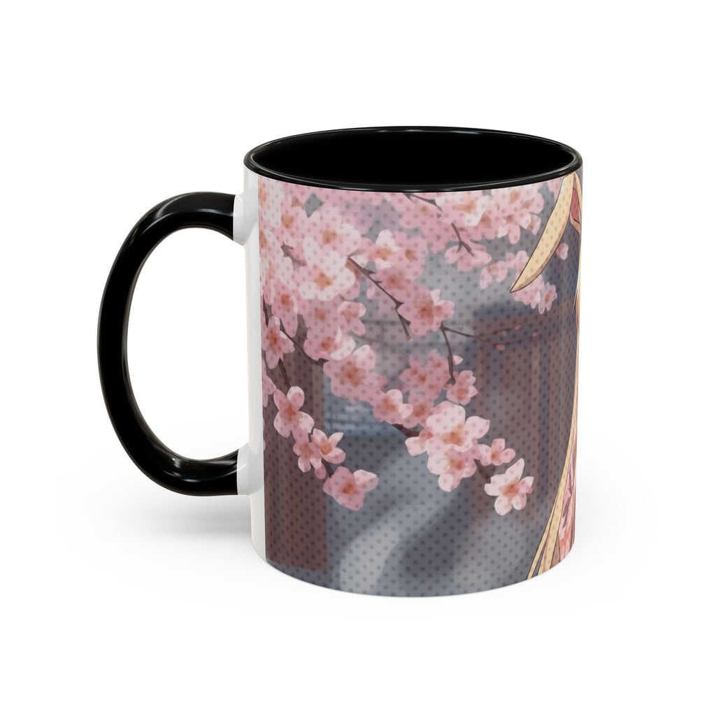 Tasse anime HARU bunny girl NOIR 330ml vue de profil poignée ergonomique