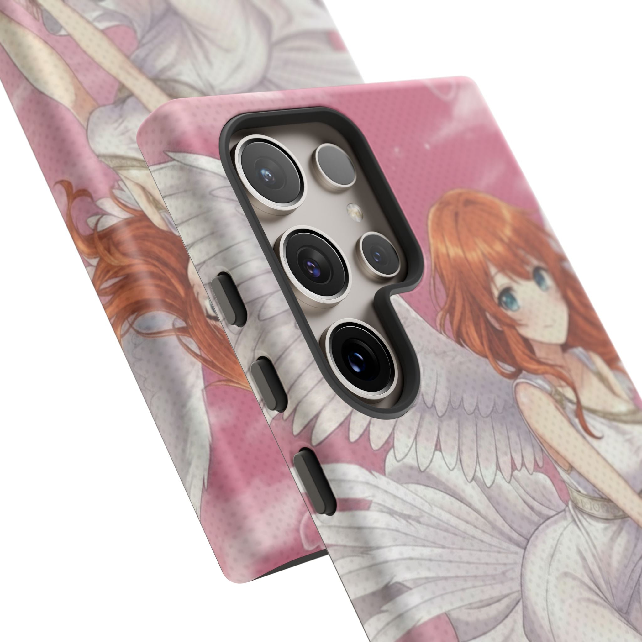 Coque Téléphone Anime AIKO Muse Cygne & Douceur Pastel avec oreilles d'animaux, style anime, Kuro Neko Shop.