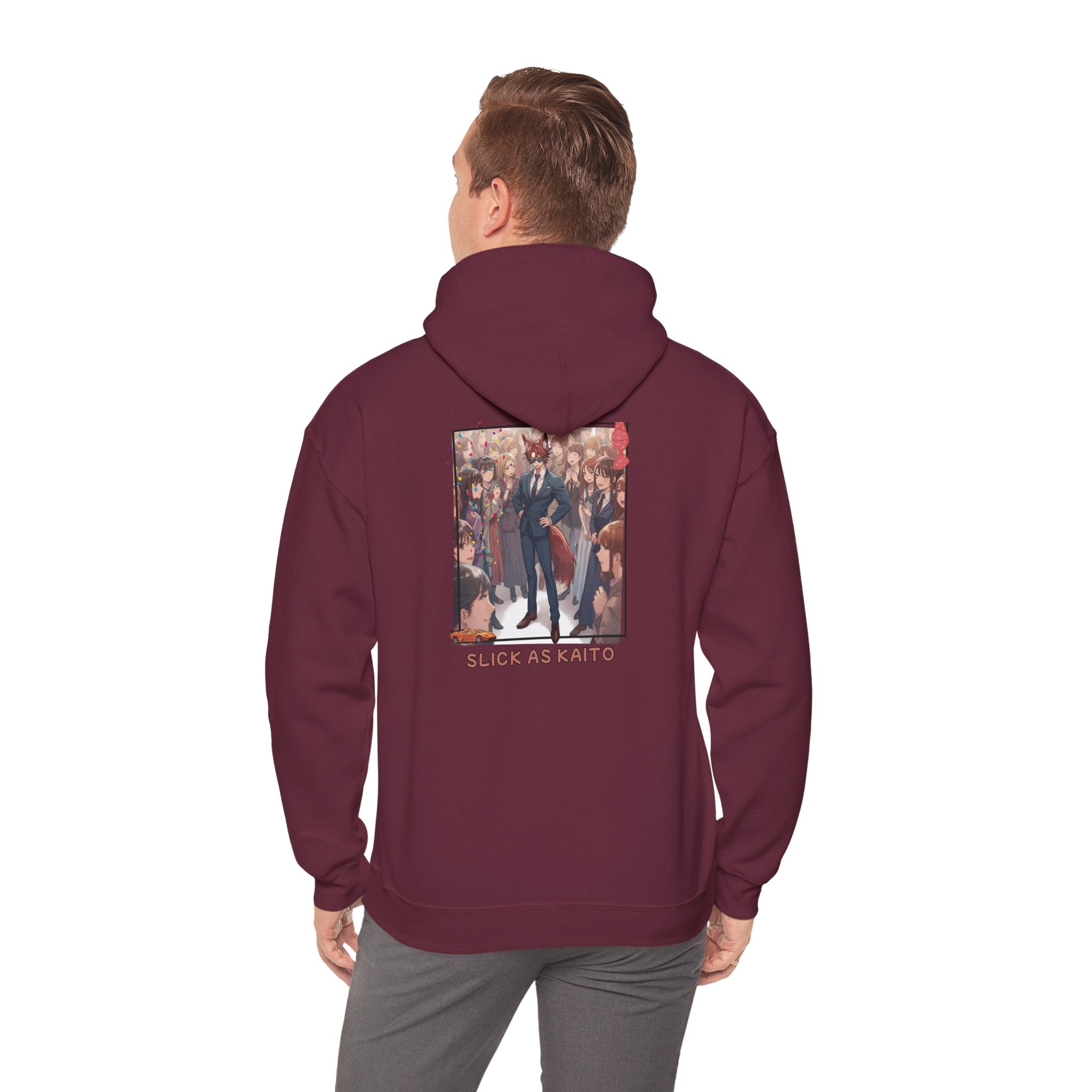 Hoodie bordeaux avec impression anime husbando KAITO Fox Boy Business Man costume success story womanizer chic
