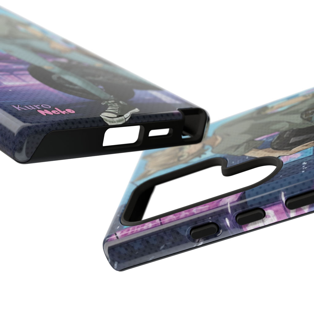 Coque téléphone Anime HANKO Style Cyberpunk & Chatte Rebelle
