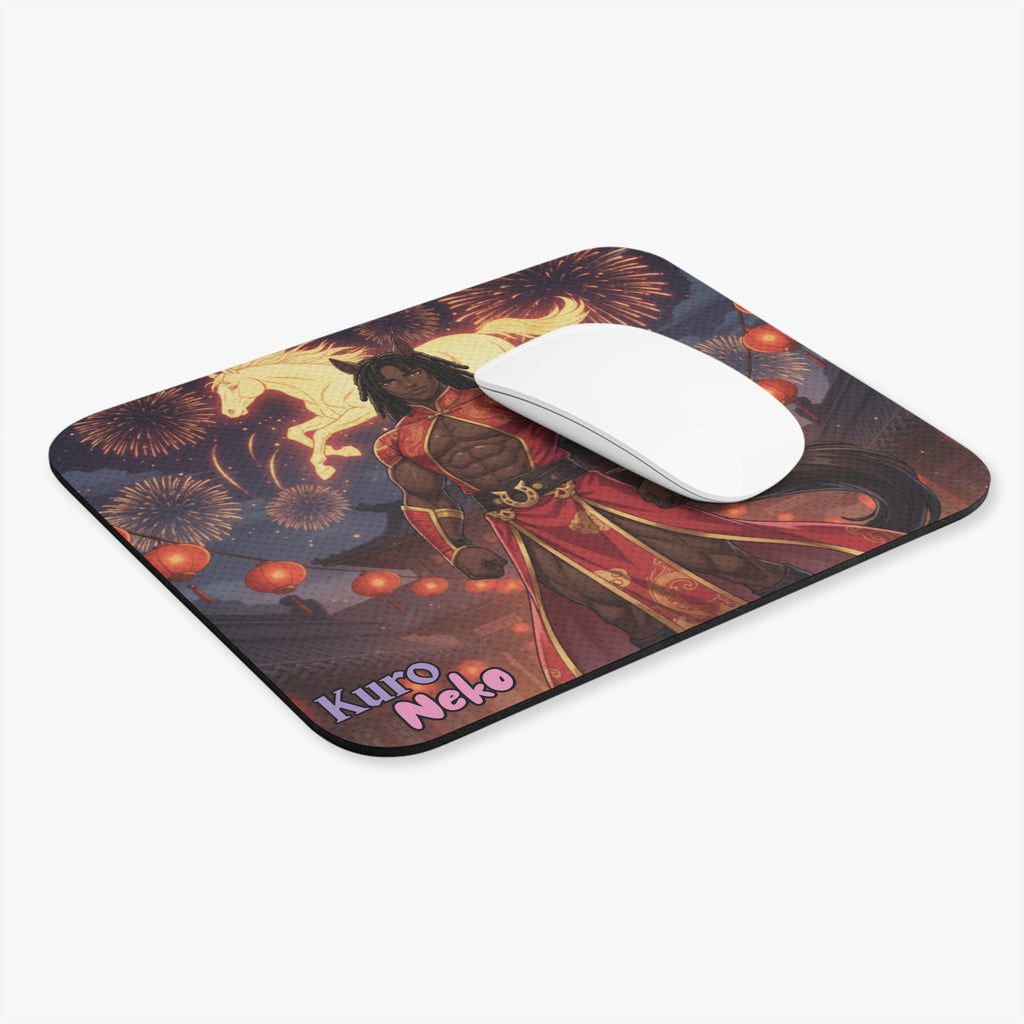 Tapis de souris Anime RYO avec un design de personnage et un dragon, idéal pour les fans de gaming.