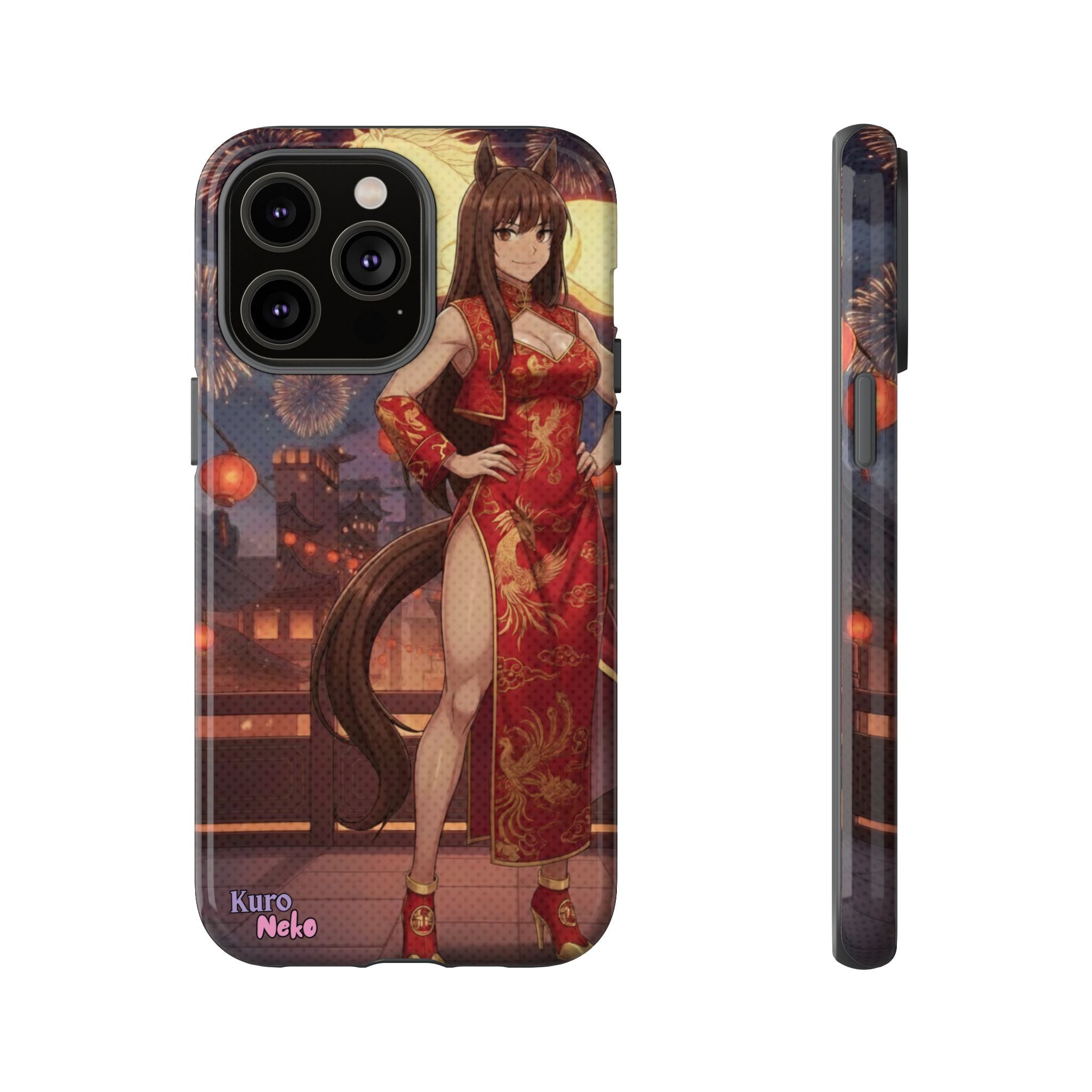 Coque téléphone Anime AKARI Année du Cheval 2026 & Protection avec design élégant de personnage manga