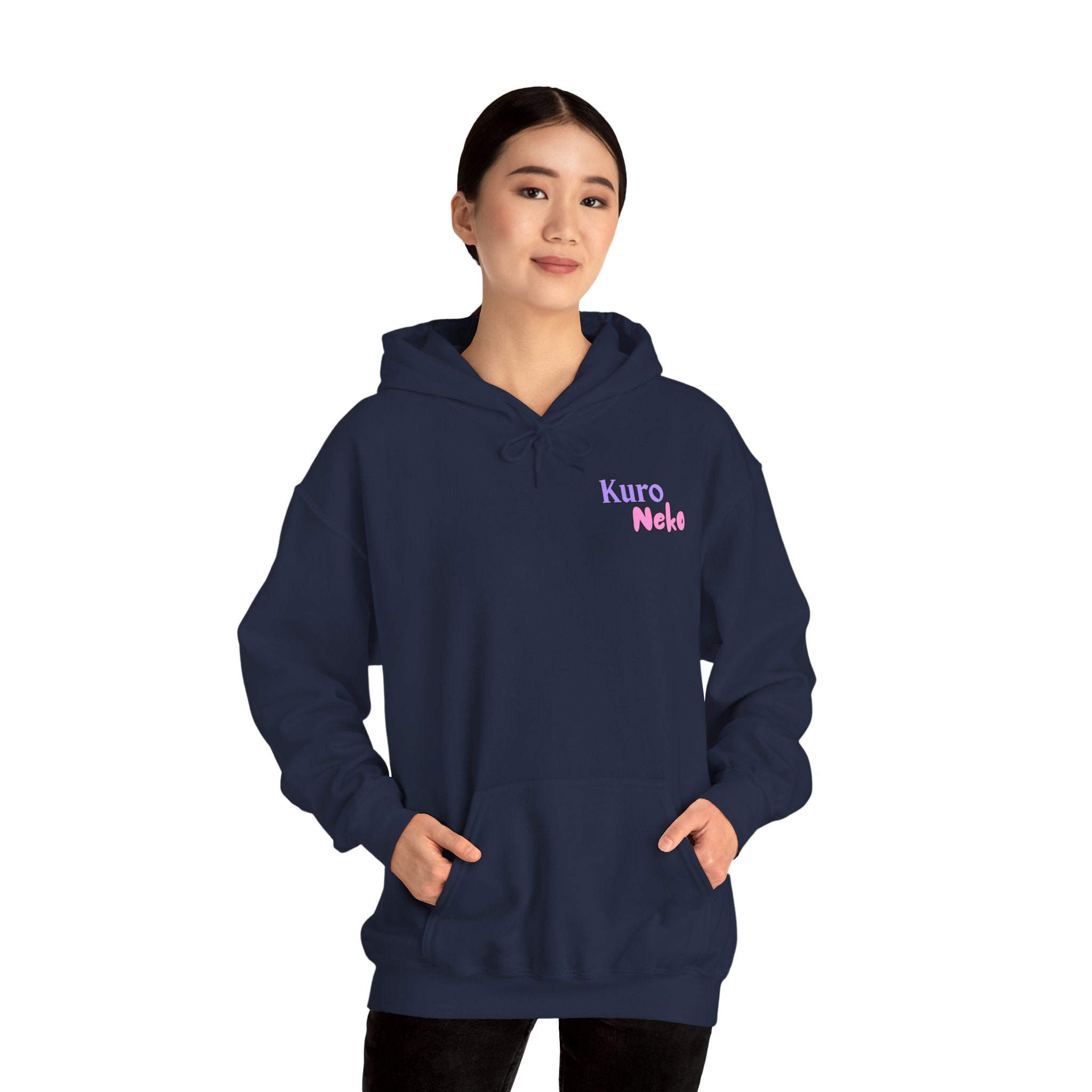 Hoodie bleu nuit avec impression anime Waifu YUKI Dragon Girl Reine de Glace sur trône de glace Christmas Gift Hivernal