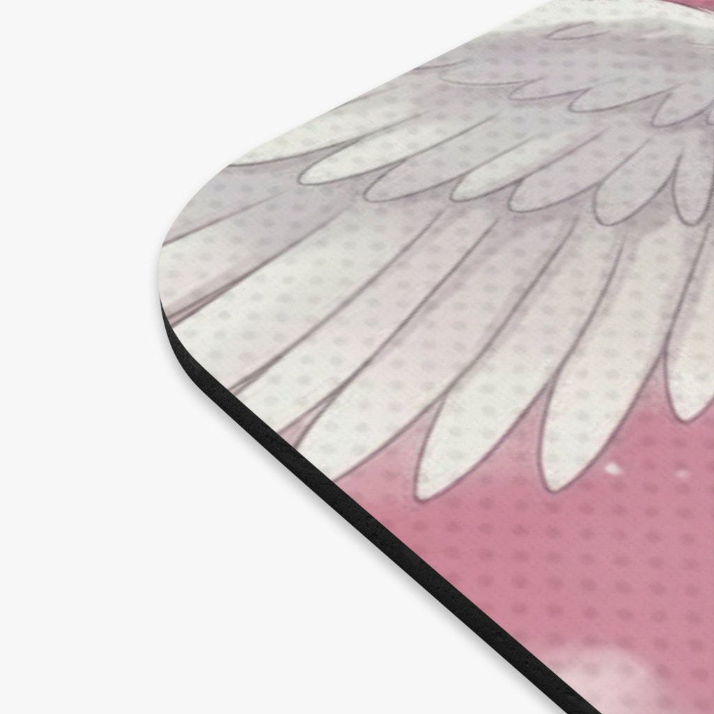 Tapis de souris Anime AIKO avec design de cygne et motifs pastel, ajoutant poésie à l'espace de travail.