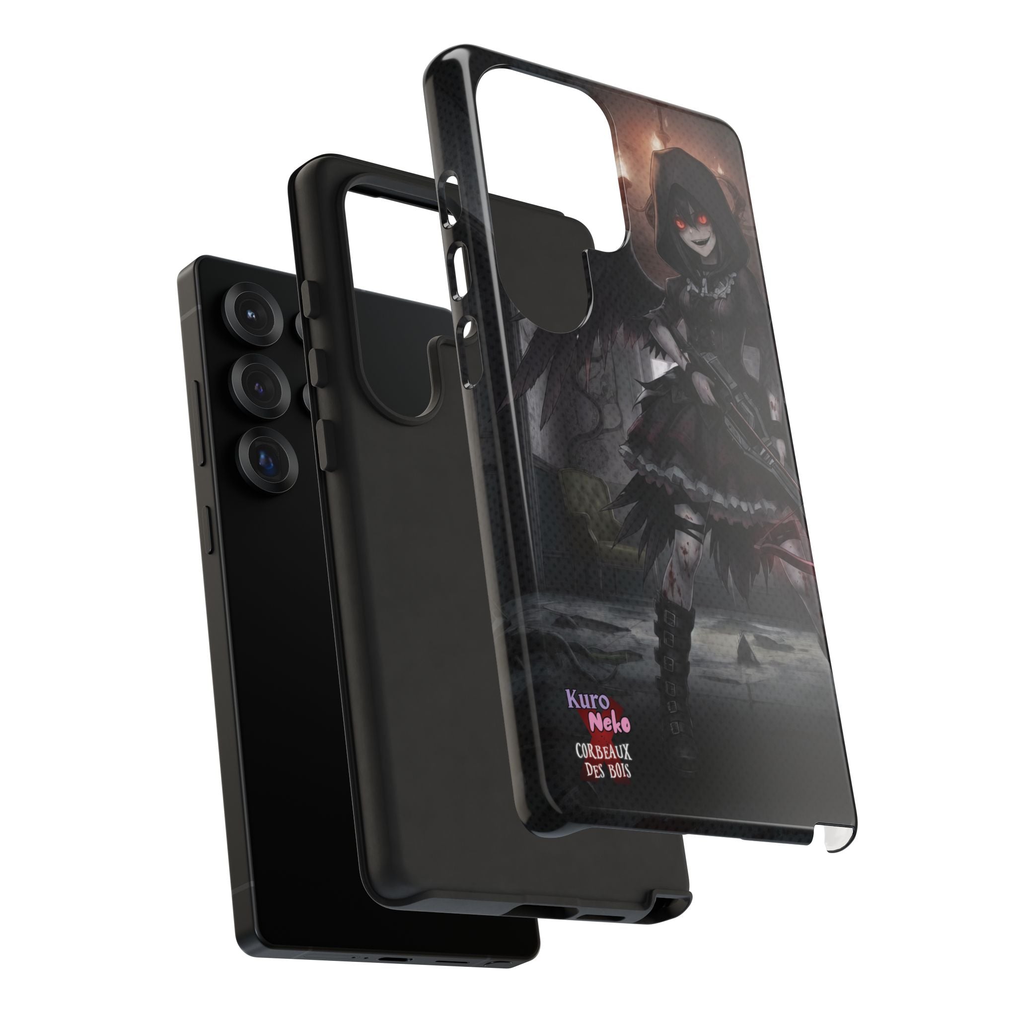 Anime Phone Case – Mad as Yoru Crow Waifu Kemonomimi design featuring a gothic horror anime aesthetic.