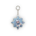 Porte-clés Peluche Anime YUKI représentant un personnage féminin sur un fond glacé, accessoire doux et puissant.
