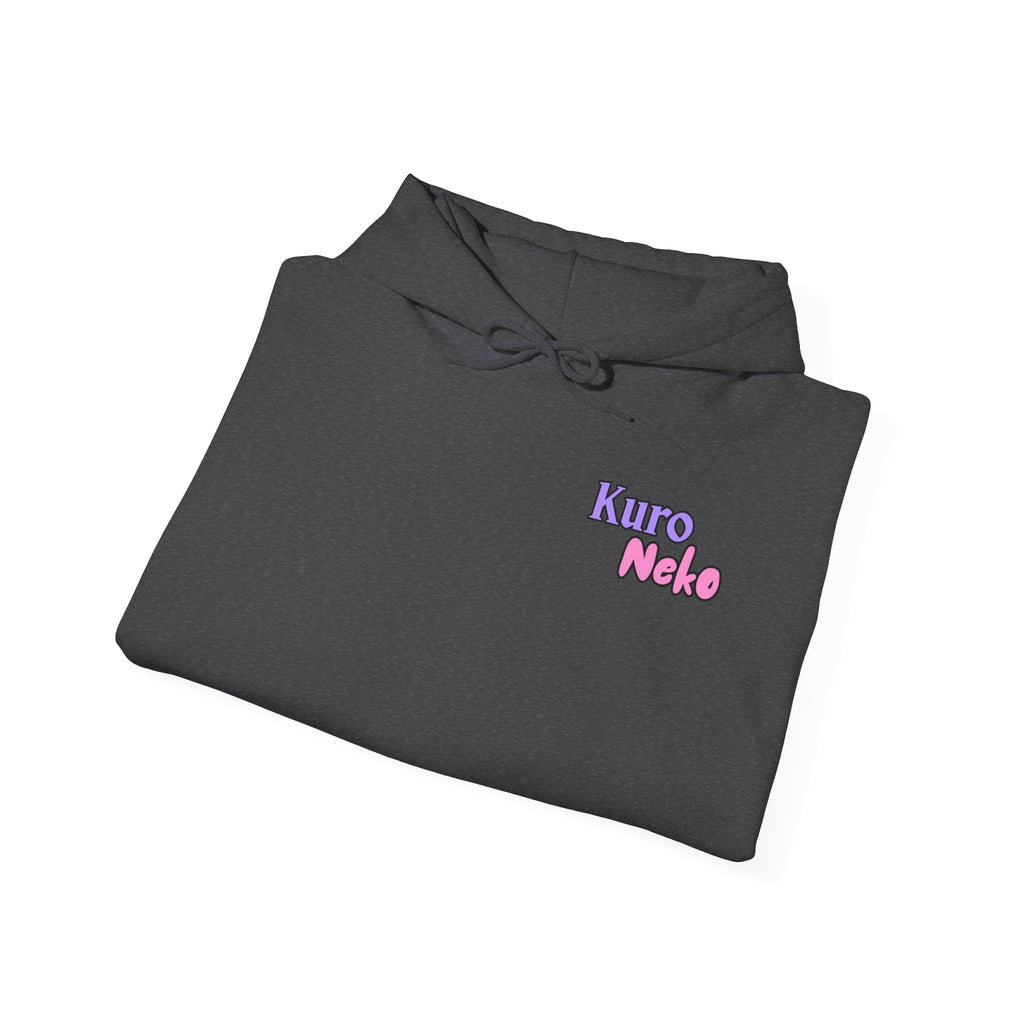 Hoodie gris anthracite avec impression anime Waifu HANKO Cat Girl tenue biker avec moto fond ville futuriste cyberpunk