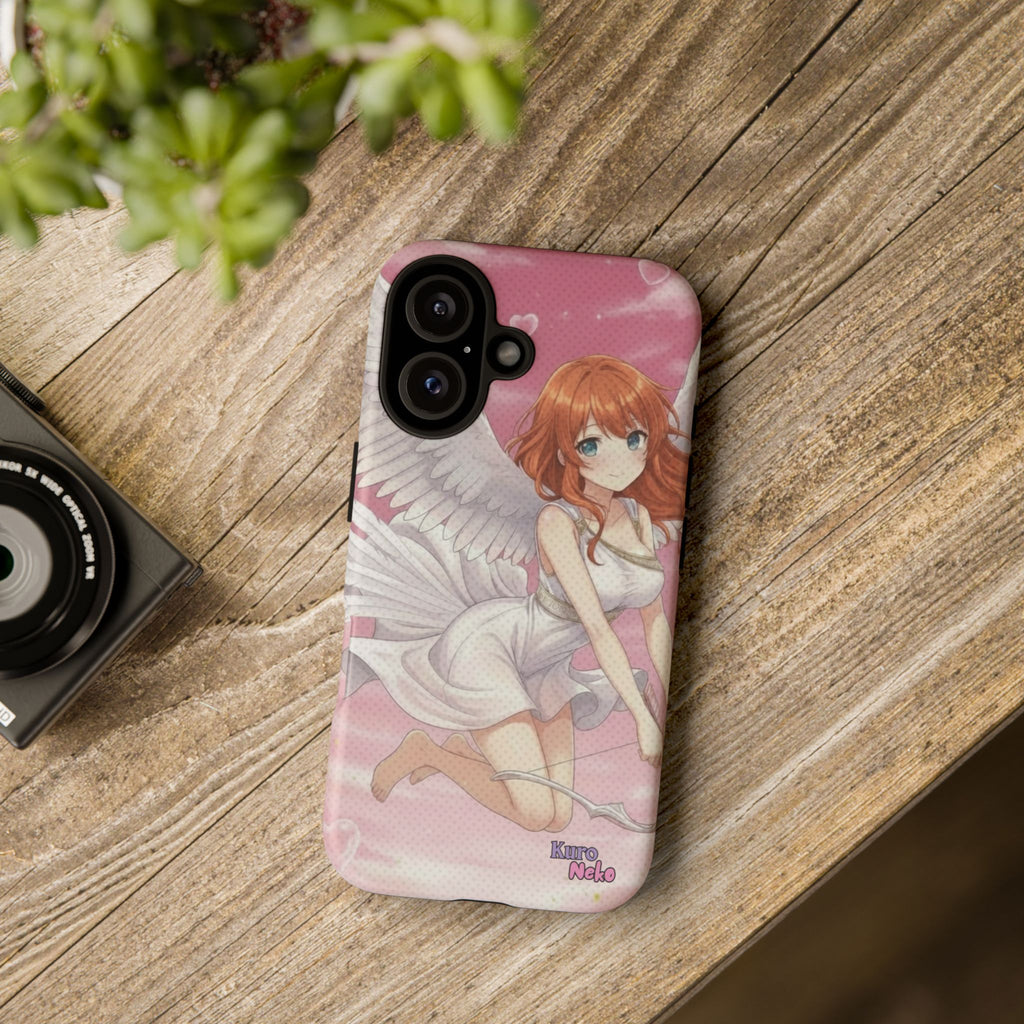 Coque Téléphone Anime AIKO Muse Cygne & Douceur Pastel avec personnage kemonomimi, oreilles d'animal et design romantique - Kuro Neko Shop