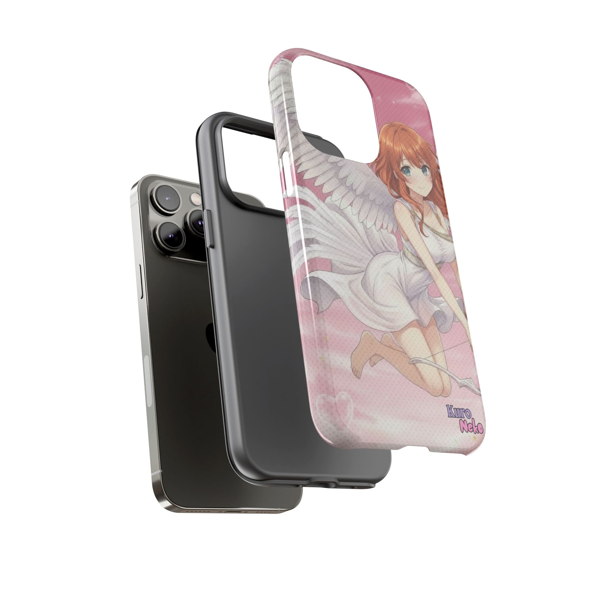 Coque Téléphone Anime AIKO Muse Cygne & Douceur Pastel avec design de personnage aux oreilles d'animaux, Kuro Neko Shop.