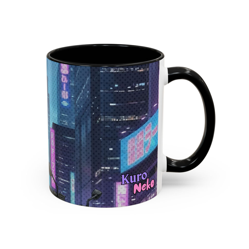 Mug Anime HANKO Style Cyberpunk & Chatte Rebelle