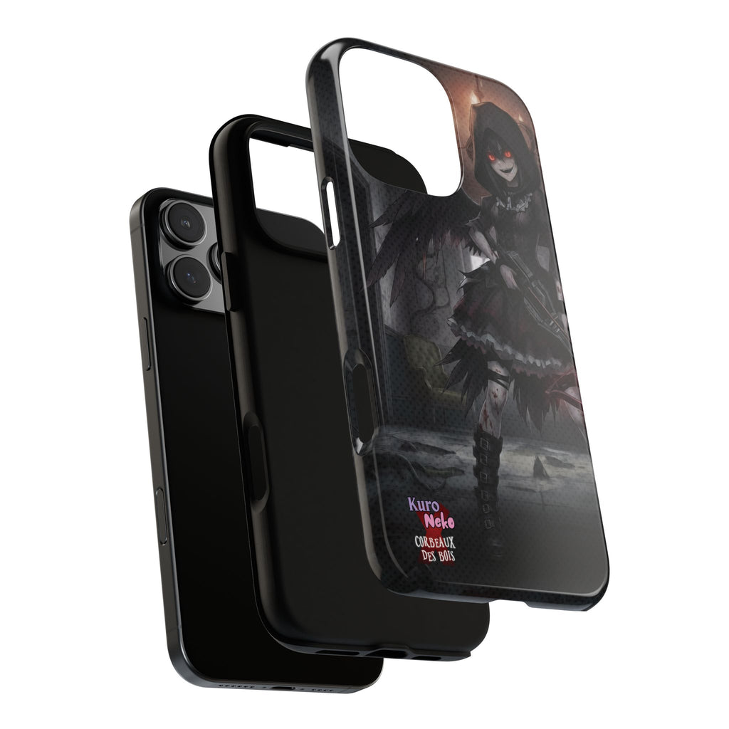 Anime Phone Case – Mad as Yoru Crow Waifu Kemonomimi featuring gothic horror design and Yoru character.