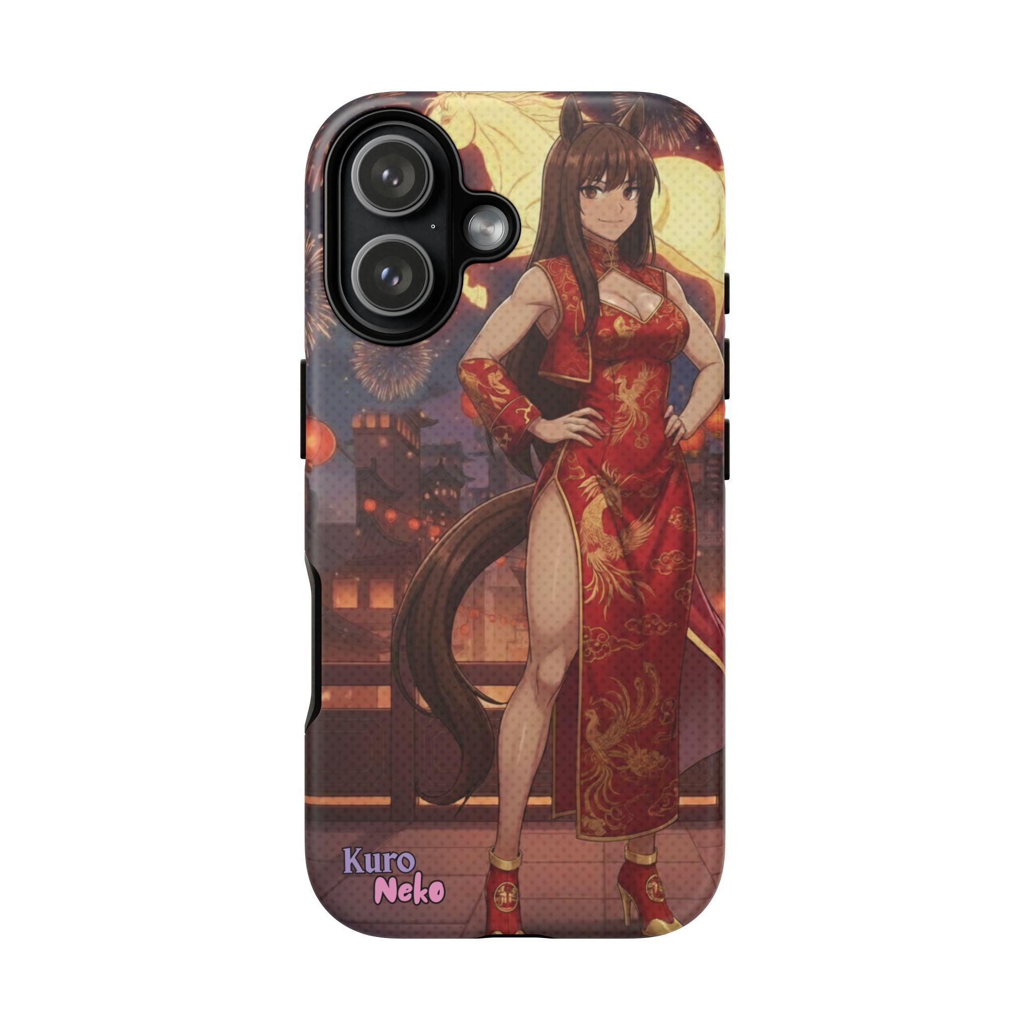 Coque téléphone AKARI waifu cheval Année du Cheval 2026 zodiaque chinois iPhone Samsung protection double couche
