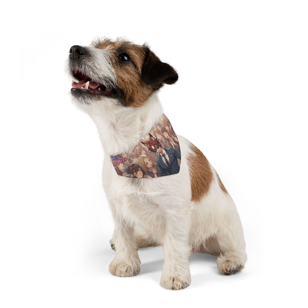 Collier bandana chat & chien Anime KAITO Renard à l'Aura Charismatique sur un chien élégant - Kuro Neko Shop.