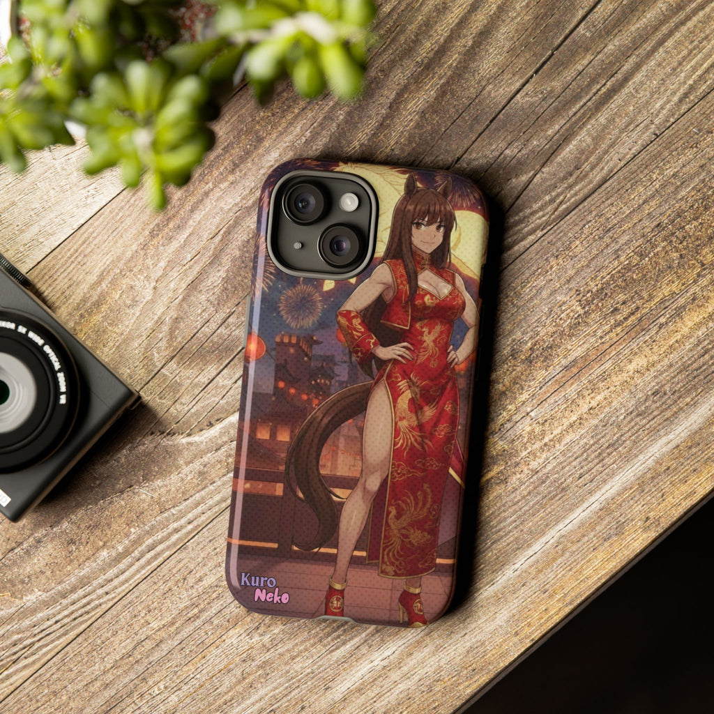 Coque téléphone AKARI waifu cheval Année du Cheval 2026 zodiaque chinois iPhone Samsung protection double couche
