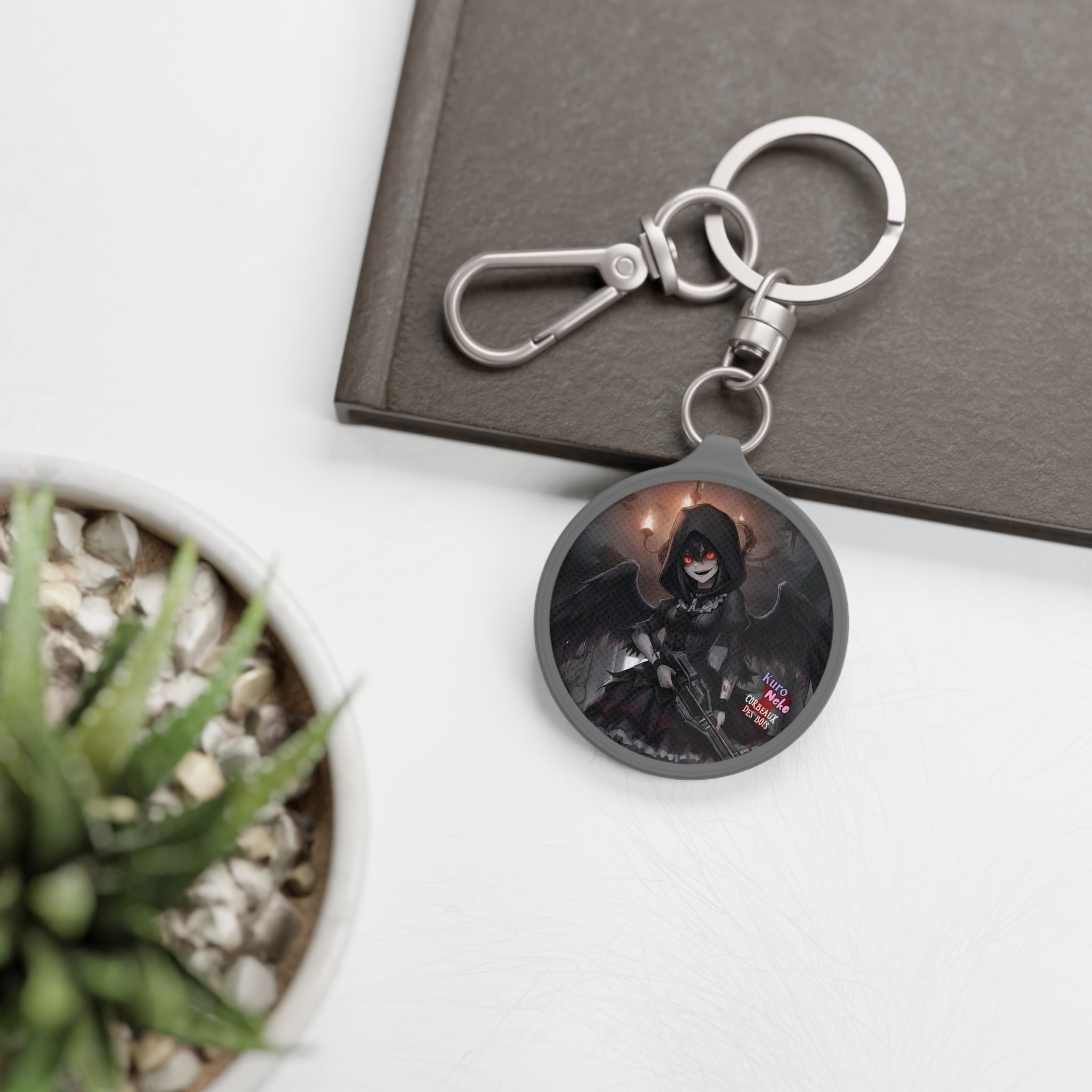 Porte-clés Anime YORU Chasseuse de Démons avec un design gothique, adapté à tous vos trousseaux.