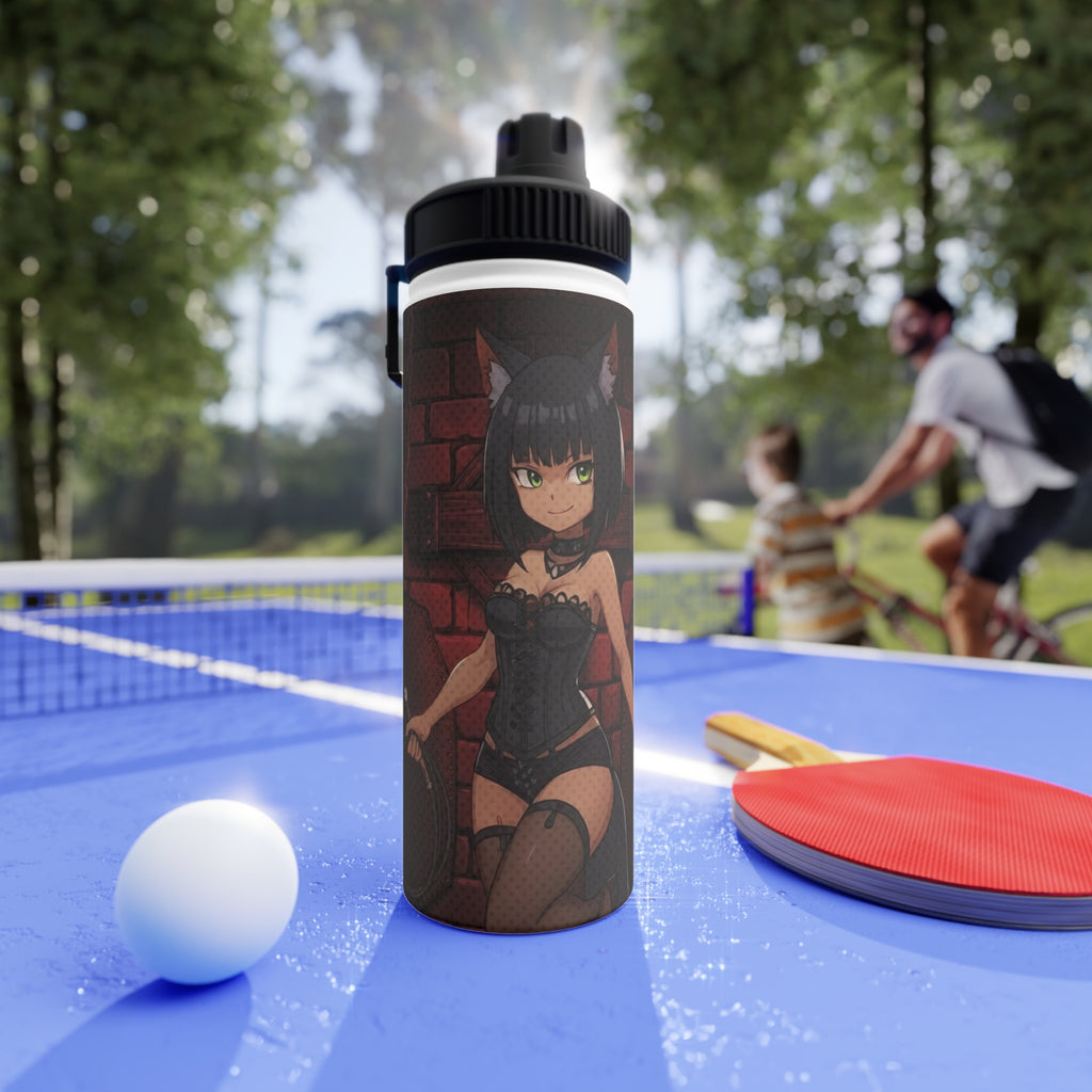 Gourde Isotherme Anime YAMI Muse Louve de Caractère & Dark avec design kemonomimi, oreilles d'animaux, Kuro Neko Shop.