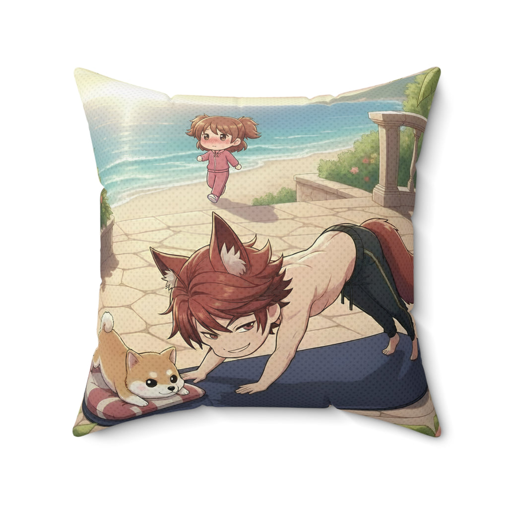 Coussin Carré Chibi KAITO Summer Beach