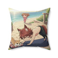 Coussin Carré Chibi KAITO Summer Beach