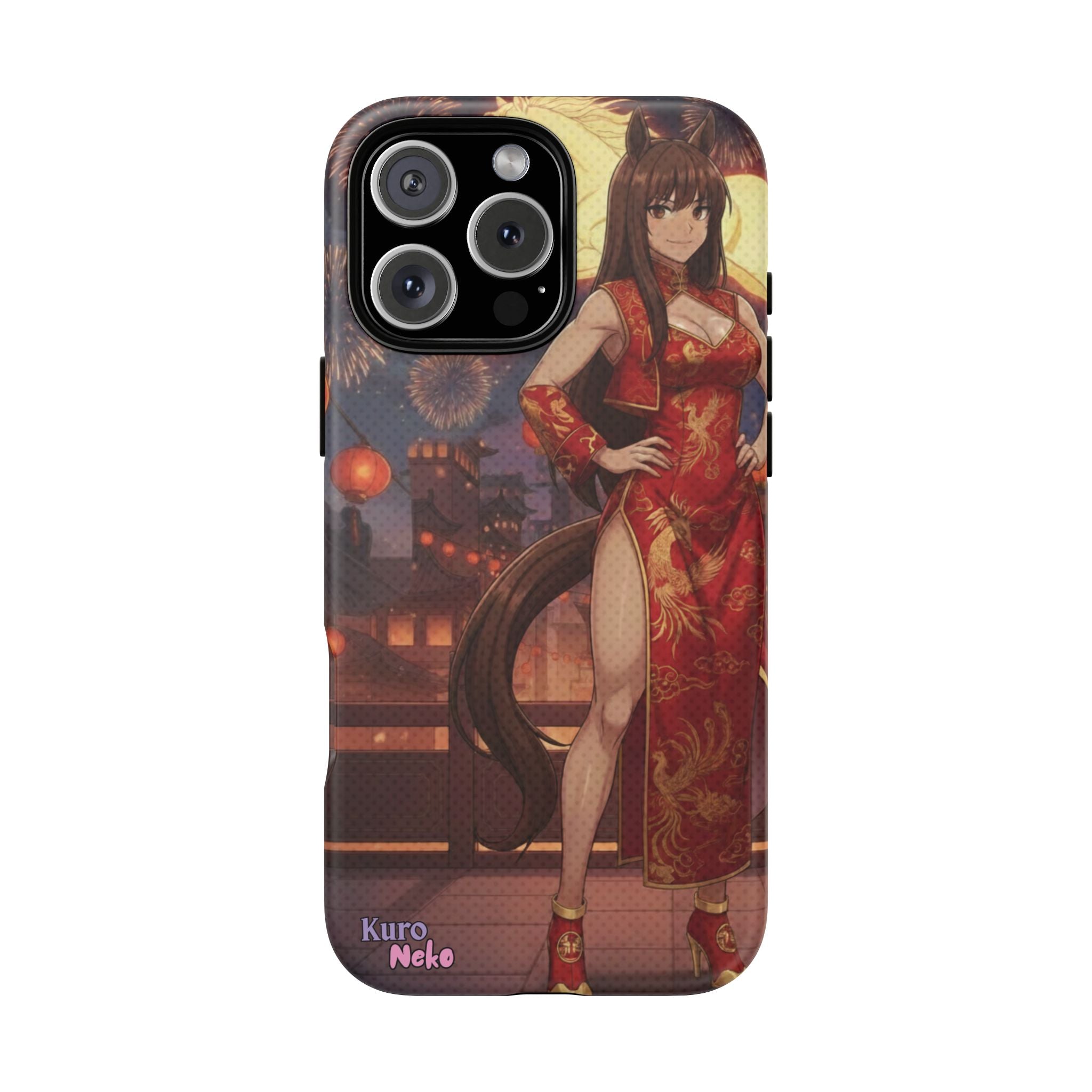 Coque téléphone AKARI waifu cheval Année du Cheval 2026 zodiaque chinois iPhone Samsung protection double couche
