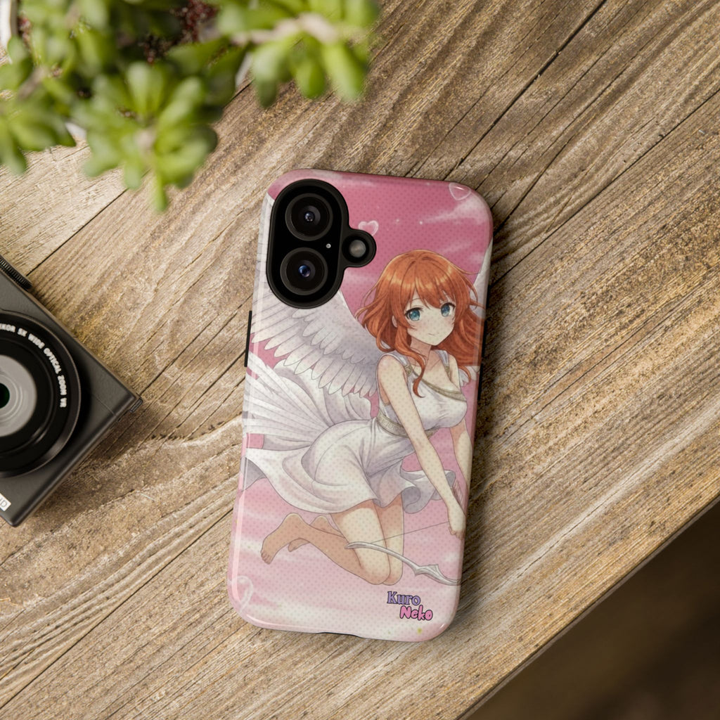Coque Téléphone Anime AIKO Muse Cygne & Douceur Pastel avec personnage kemonomimi aux oreilles d'animaux, Kuro Neko Shop.