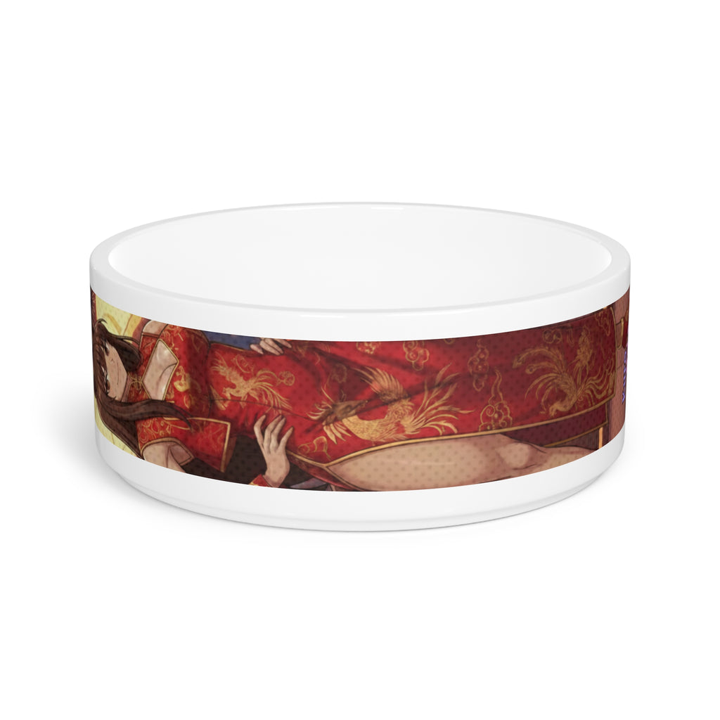 Gamelle chat & chien Anime AKARI avec design d'AKARI en céramique, style vibrant et noble.