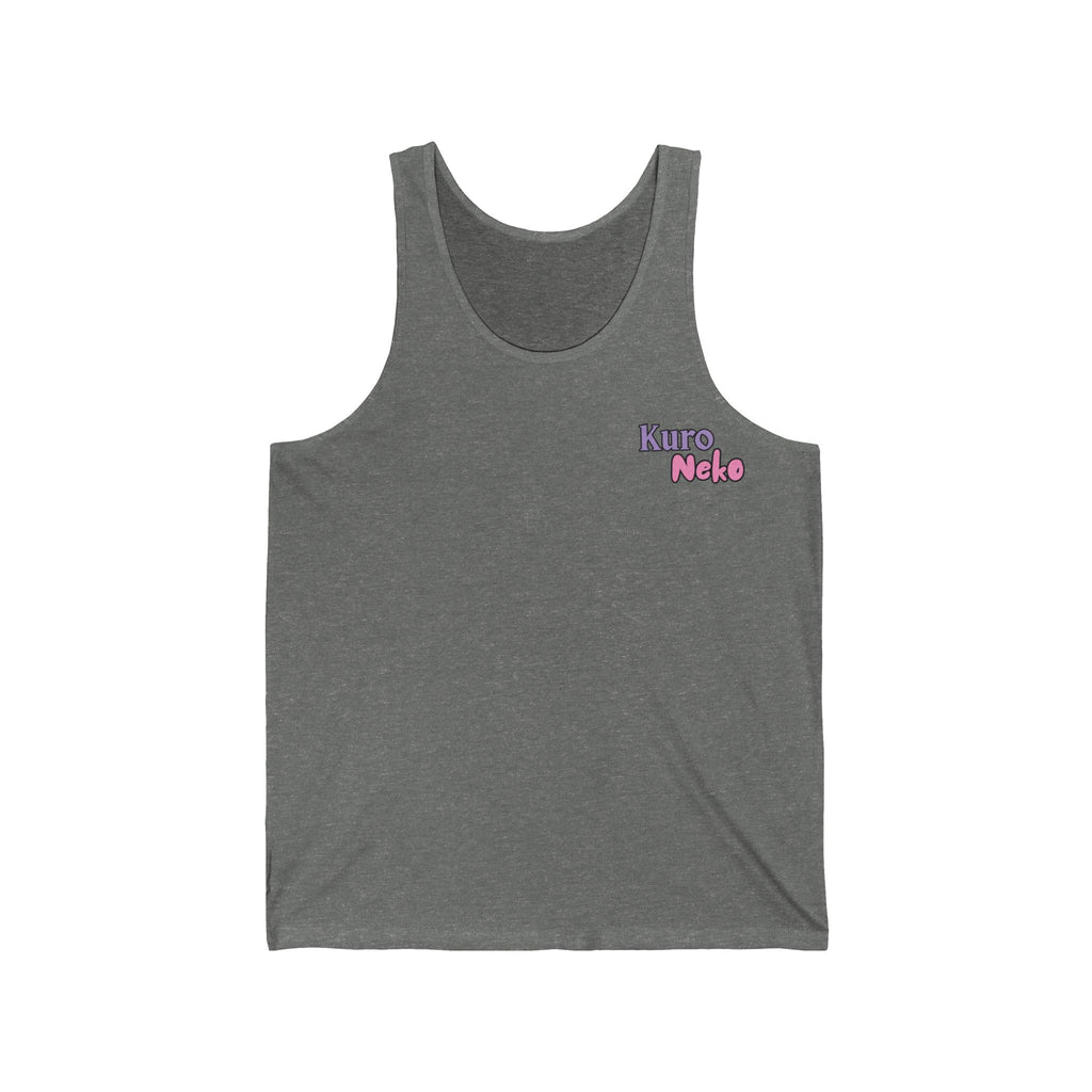 Débardeur Anime YUKI Dragonne de Glace gris avec logo Kuro Neko, style anime pour otaku, Kuro Neko Shop.