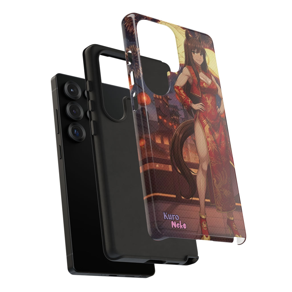 Coque téléphone AKARI waifu cheval Année du Cheval 2026 zodiaque chinois iPhone Samsung protection double couche