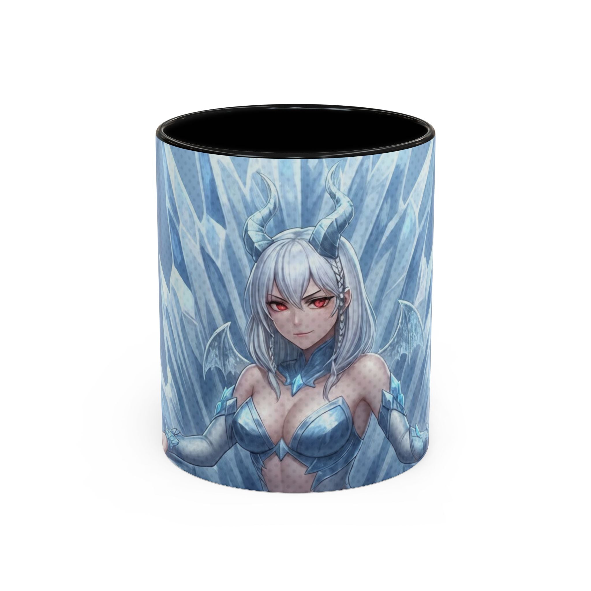  mug anime YUKI — dragonne kemonomimi glace, hiver magique, flocons et design froid