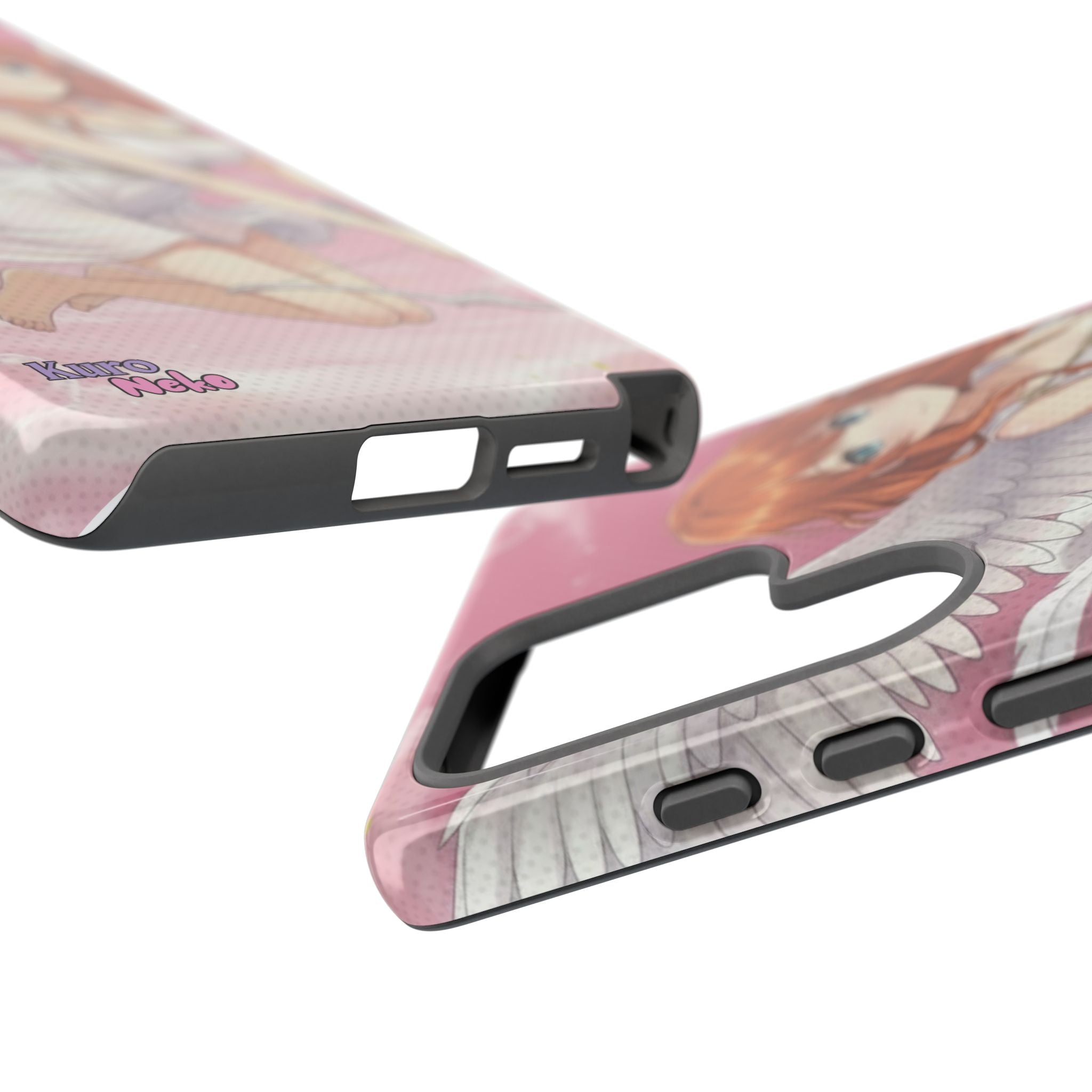 Coque Téléphone Anime AIKO Muse Cygne & Douceur Pastel avec design kemonomimi et oreilles d'animaux, Kuro Neko Shop.