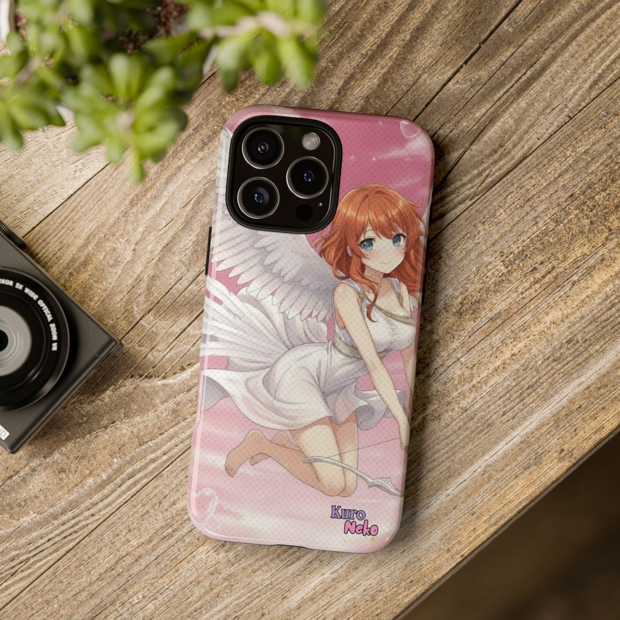 Coque Téléphone Anime AIKO Muse Cygne & Douceur Pastel avec personnage kemonomimi aux oreilles d'animaux - Kuro Neko Shop