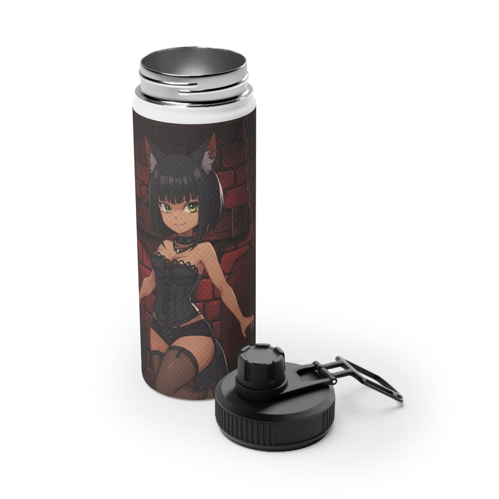 Gourde Isotherme Anime YAMI Muse Louve de Caractère & Dark avec design kemonomimi et oreilles d'animaux, Kuro Neko Shop