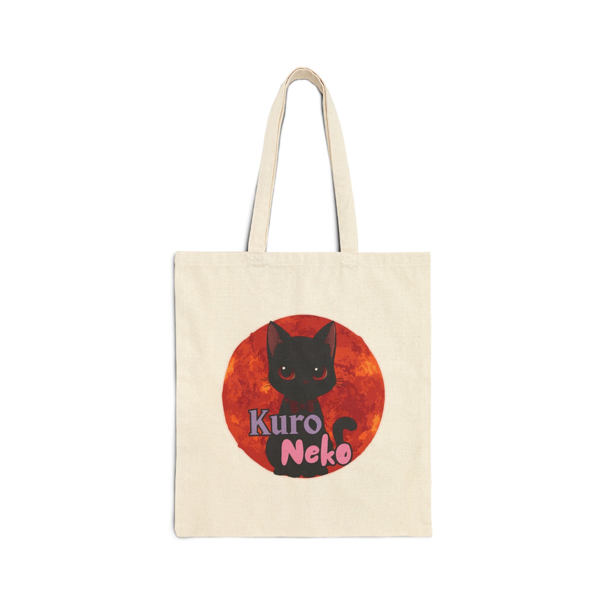 Tote bag Anime AIKO Saint-Valentin romantique - image axée sur tote bag en toile robuste 400 g/m² avec design AIKO et accents Saint-Valentin