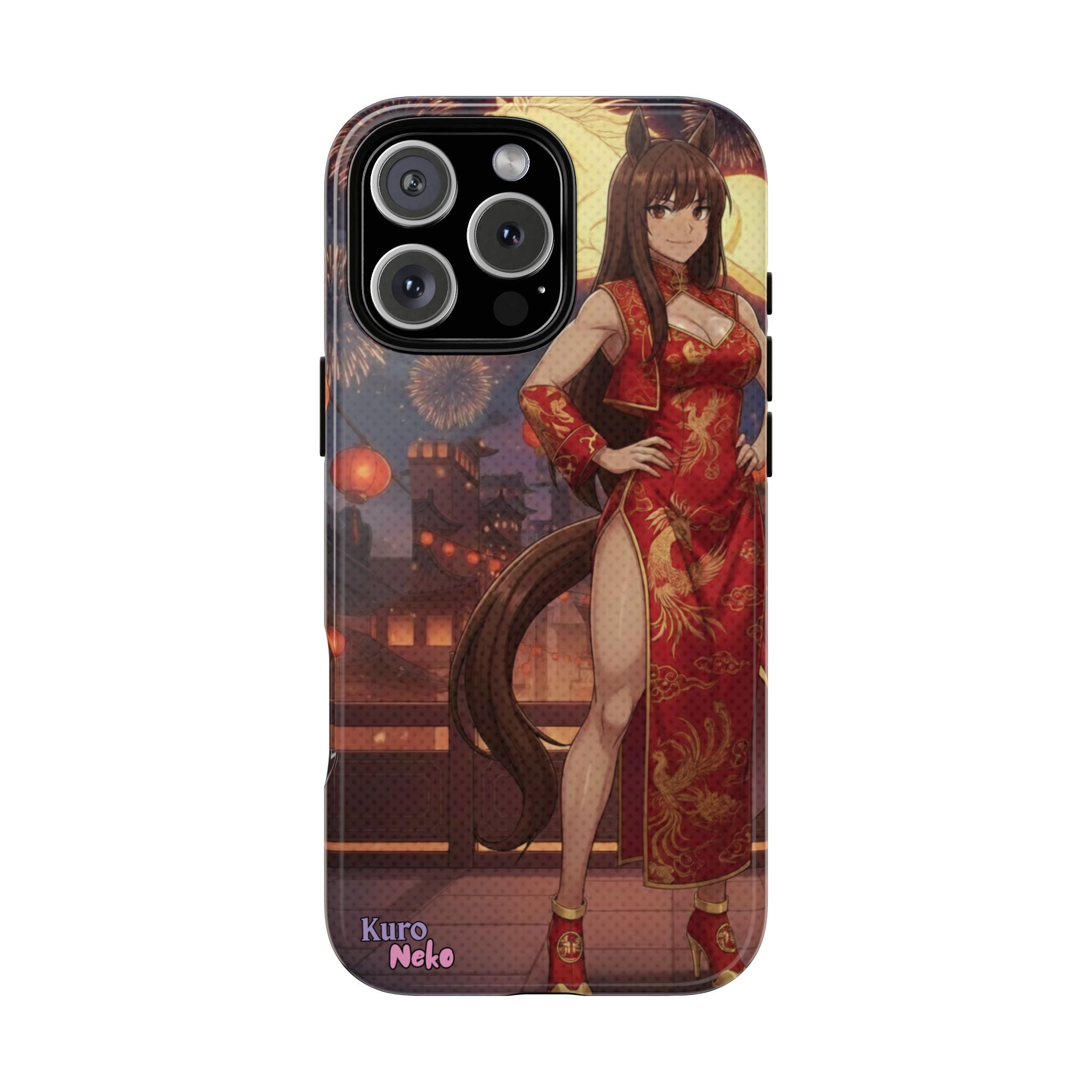 Coque téléphone AKARI waifu cheval Année du Cheval 2026 zodiaque chinois iPhone Samsung protection double couche
