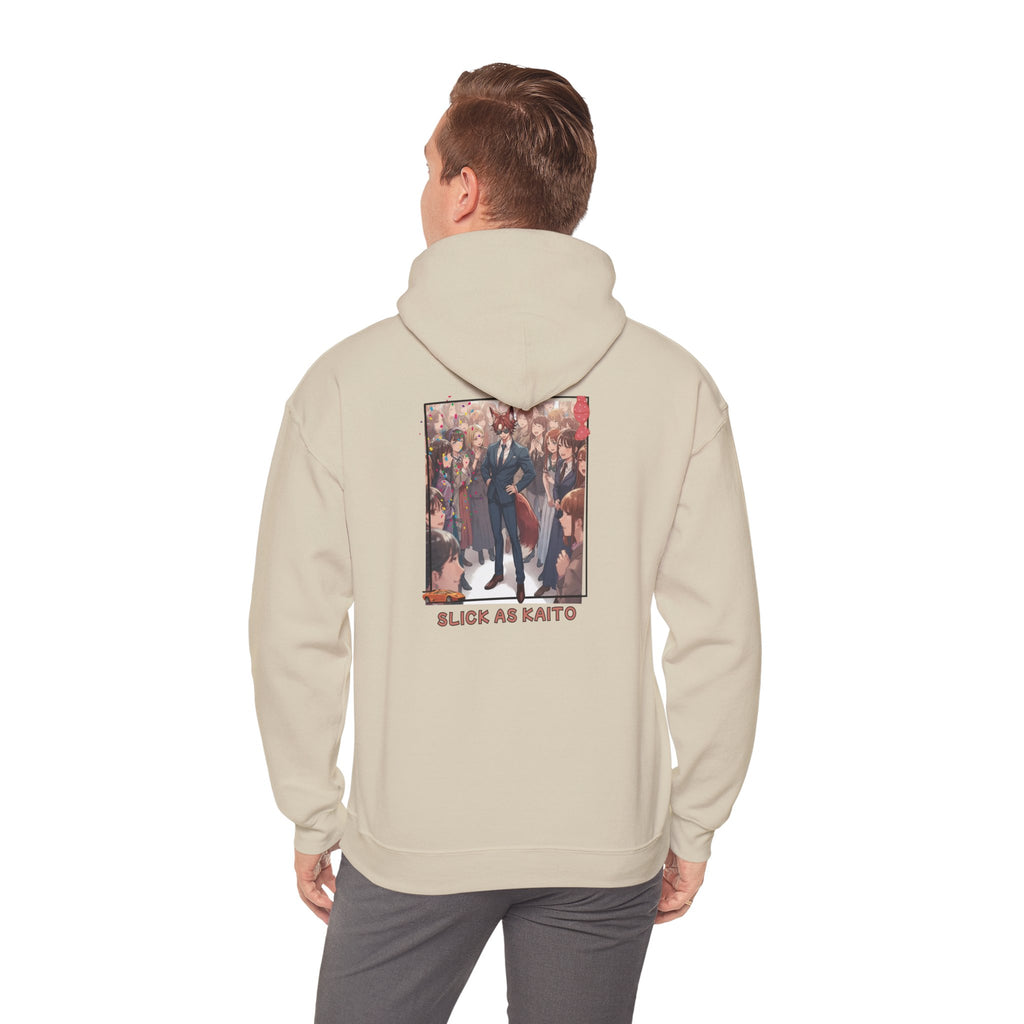 Hoodie blanc cassé avec impression anime husbando KAITO Fox Boy Business Man costume success story womanizer chic