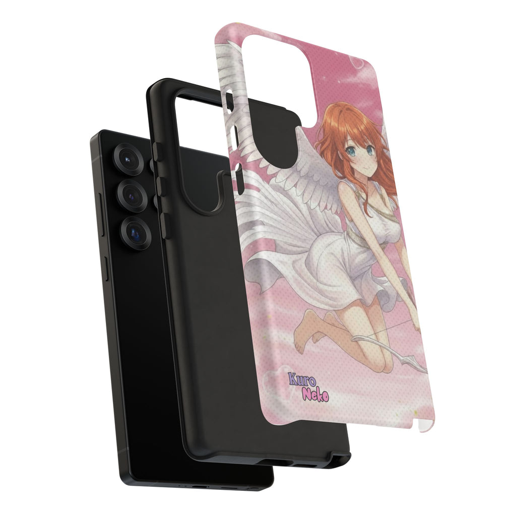 Coque Téléphone Anime AIKO Muse Cygne & Douceur Pastel avec design kemonomimi, oreilles d'animaux et style anime, Kuro Neko Shop.